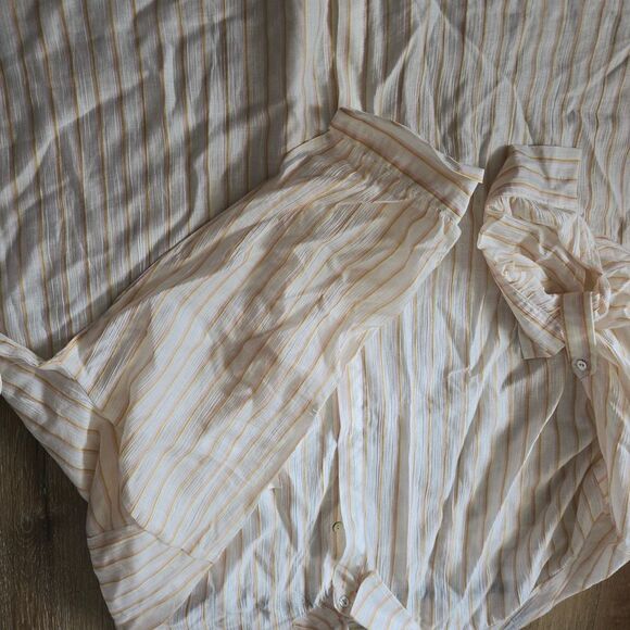 Passport Beige Striped Casual Shirt - Picture 9 of 9